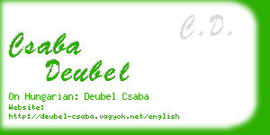 csaba deubel business card